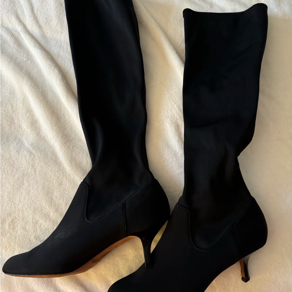 Donald Pliner Stretch Black Women's Boots with Kitten Heel